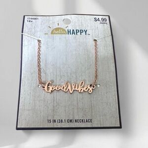 Good Vibes' Necklace & Set of 6 positive bracelets